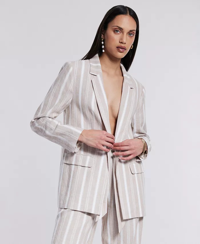 Women's Open-Front Notch-Lapel Blazer | Macy's