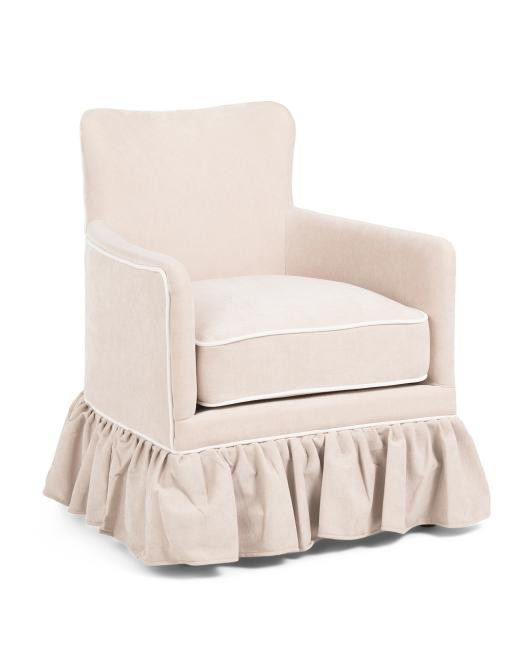 22x32 Accent Chair With Ruffle Skirt | TJ Maxx