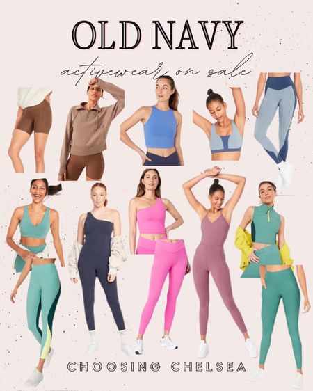 Old navy activewear - activewear on sale - old navy sale - fitness fashion - leggings on sale - colorful workout fashion - bodysuits - activewear 

#LTKfit #LTKsalealert