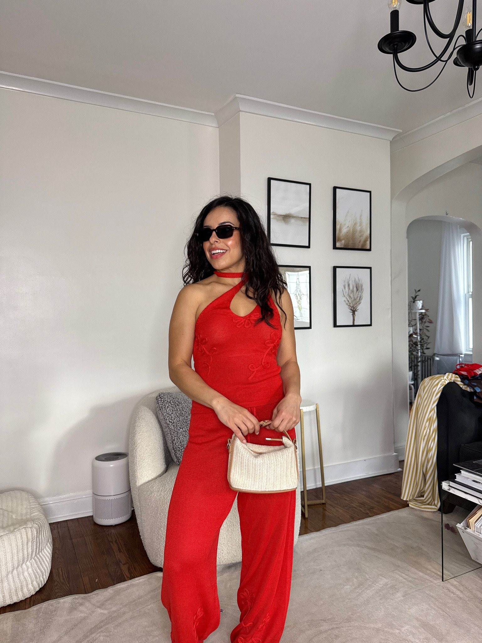 Petite friendly Cupshe cover-up set for summer. This red knit pant and top set is so comfortable and petite friendly with a small heel. Throw it on over your swimsuit at the beach or wear with undergarments for a date night.  

 #LTKSeasonal #LTKPetite #LTKTravel