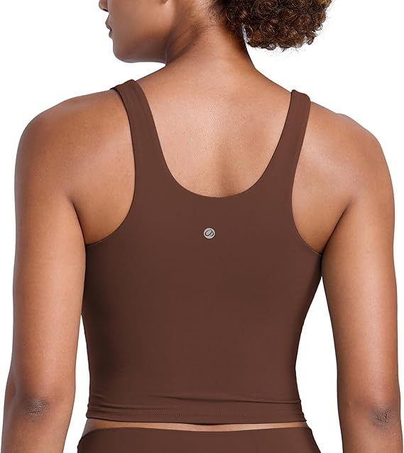 CRZ YOGA Womens Butterlift Racerback Longline Sports Bra U Neck Pilates Tank Stretch Workout Yoga... | Amazon (UK)