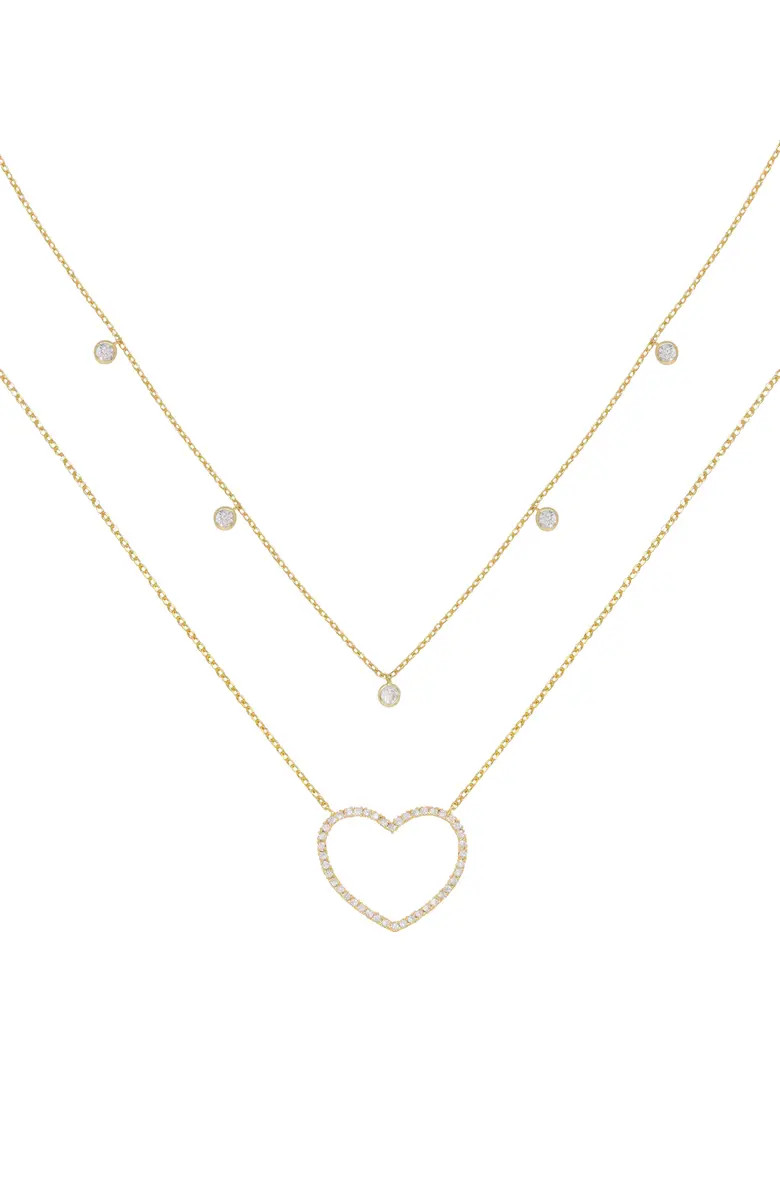 Ettika Dainty Heart Set of 2 Pendant Necklaces | Nordstrom | Nordstrom