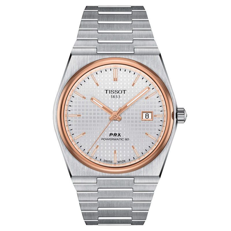 Tissot PRX Powermatic 80 Rose PVD Silver Dial Watch, 40mm | Ben Bridge Jeweler