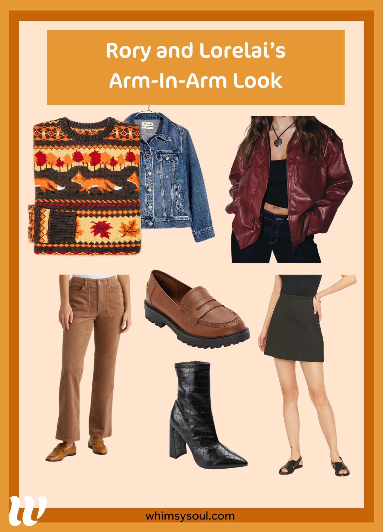 Fall outfits inspired by our favorite mother-daughter duo—Rory and Lorelai would totally approve! 🍂👢#gilmoregirlsfashion #falloutfitinspo