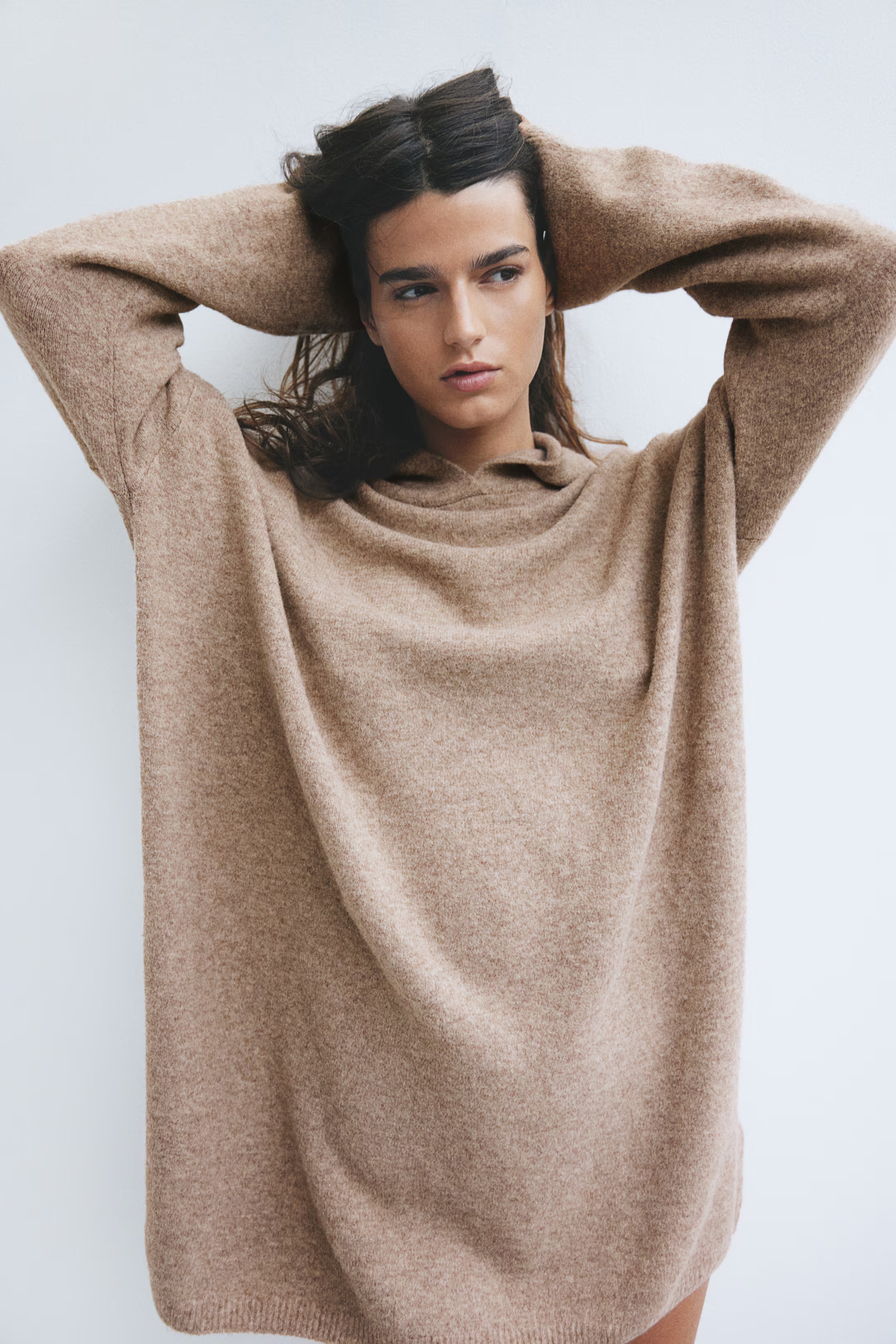 Hooded fine-knit dress | H&M (UK, MY, IN, SG, PH, TW, HK)