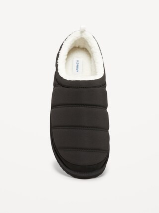Sherpa-Lined Puffer Slippers for Men | Old Navy (US)