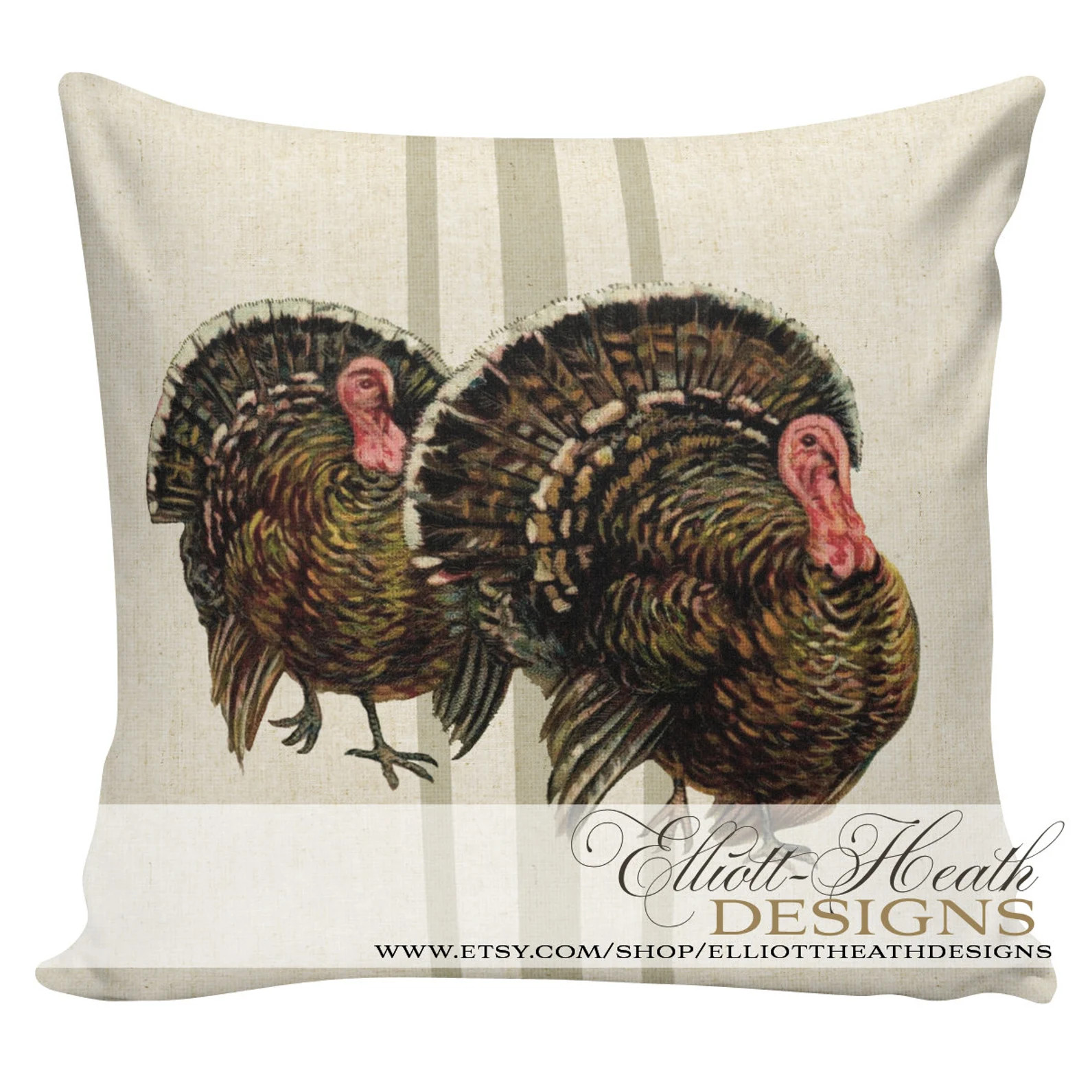 Gift Under 50 Thanksgiving Pillow Vintage 100% Cotton Pillow - Etsy | Etsy (US)