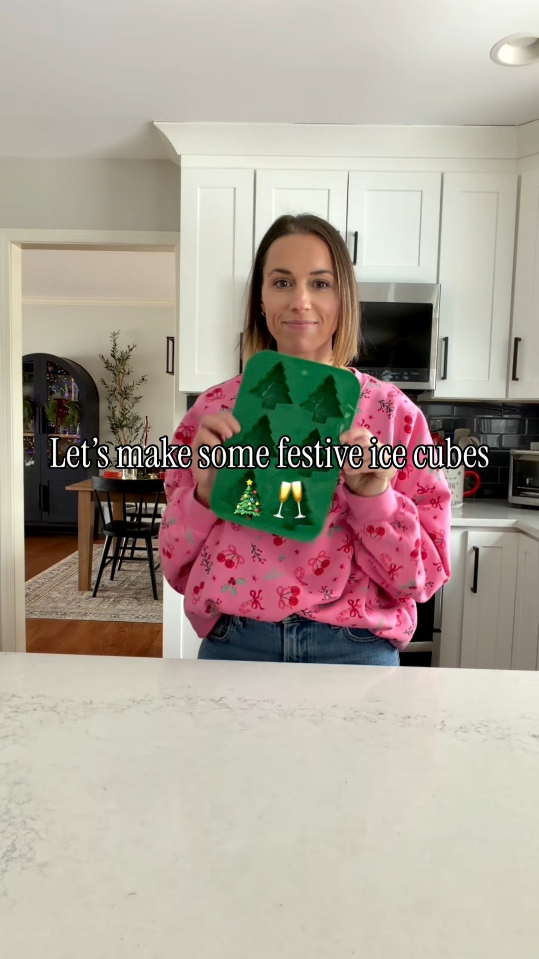 ✨CHRISTMAS ICE CUBES✨

Here’s an easy, last minute recipe you can make for a little extra holiday cheer! I make these fun ice cubes for Christmas (and holiday parties) every year. They are great even if they aren’t in Christmas tree form! 

To make:
-Add orange slice, cranberries, and/or rosemary
-pour cranberry or pomegranate juice (I used a premixed option) until 3/4 full
-freeze for at least 2 hours
-place in a glass and pour Prosecco over the top

Voilà! A fun, festive way to serve drinks for the holidays! 🎄Let me know if you try it!

✨Comment TREE for everything I used here!
.
.
.
.
.
#easyrecipe #holidayhosting #holidayentertaining #holidayrecipe

#LTKHoliday #LTKfoodie #LTKHome