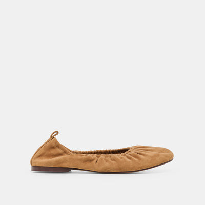 Conrad Ballet Flats Lt Brown Suede | DolceVita.com