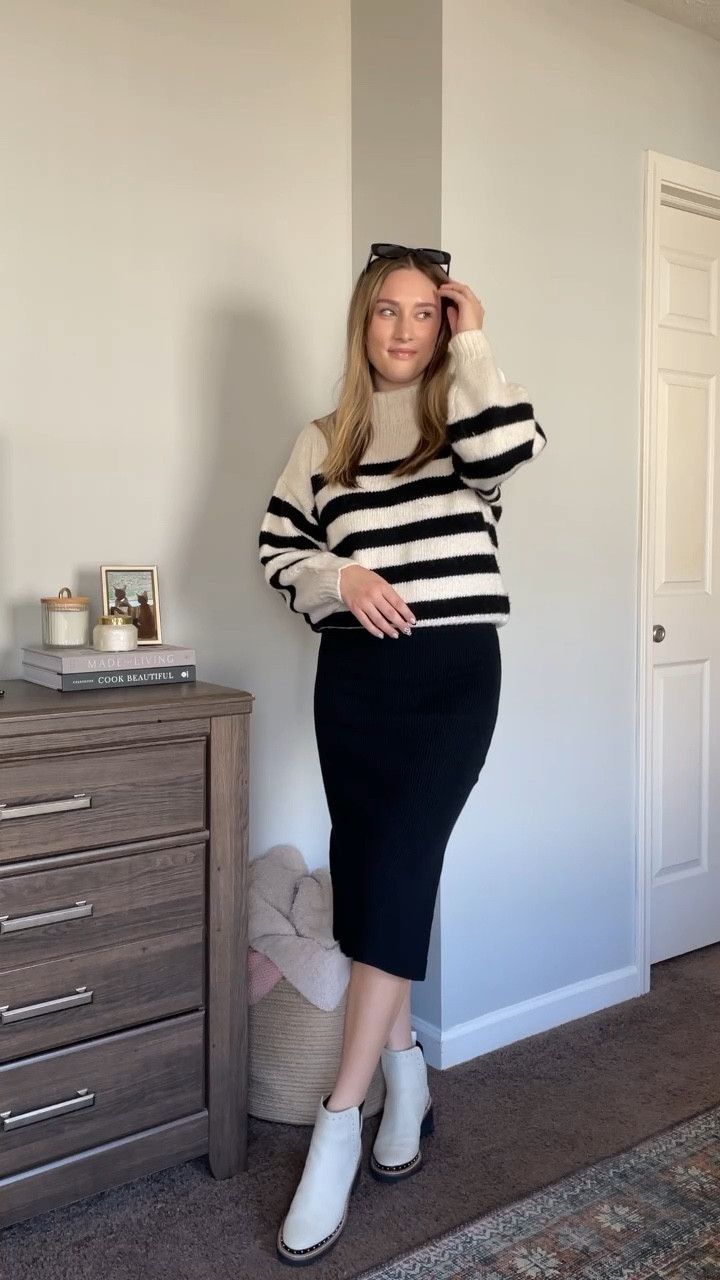 A little dressier look for this chilly weather! You can currently get 25% off my skirt at Abercrombie today during the LTK app spring sale! 

#LTKfit #LTKSale #LTKSeasonal