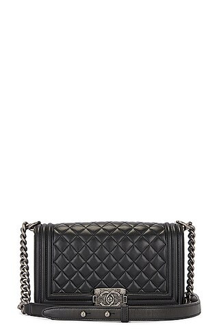 Chanel Lambskin Boy Shoulder Bag in Black | FWRD 