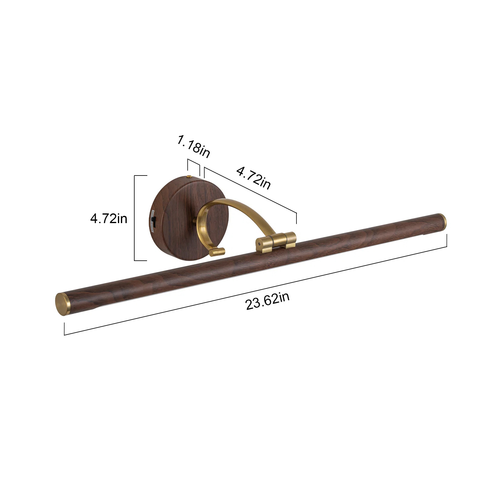 Classical 23.6" Adjustable Wood Grain Design Picture Light | Wayfair North America