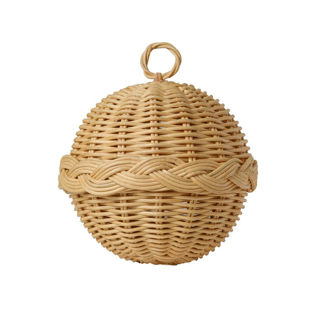 Braided Rattan Ornament - Natural | Cailini Coastal