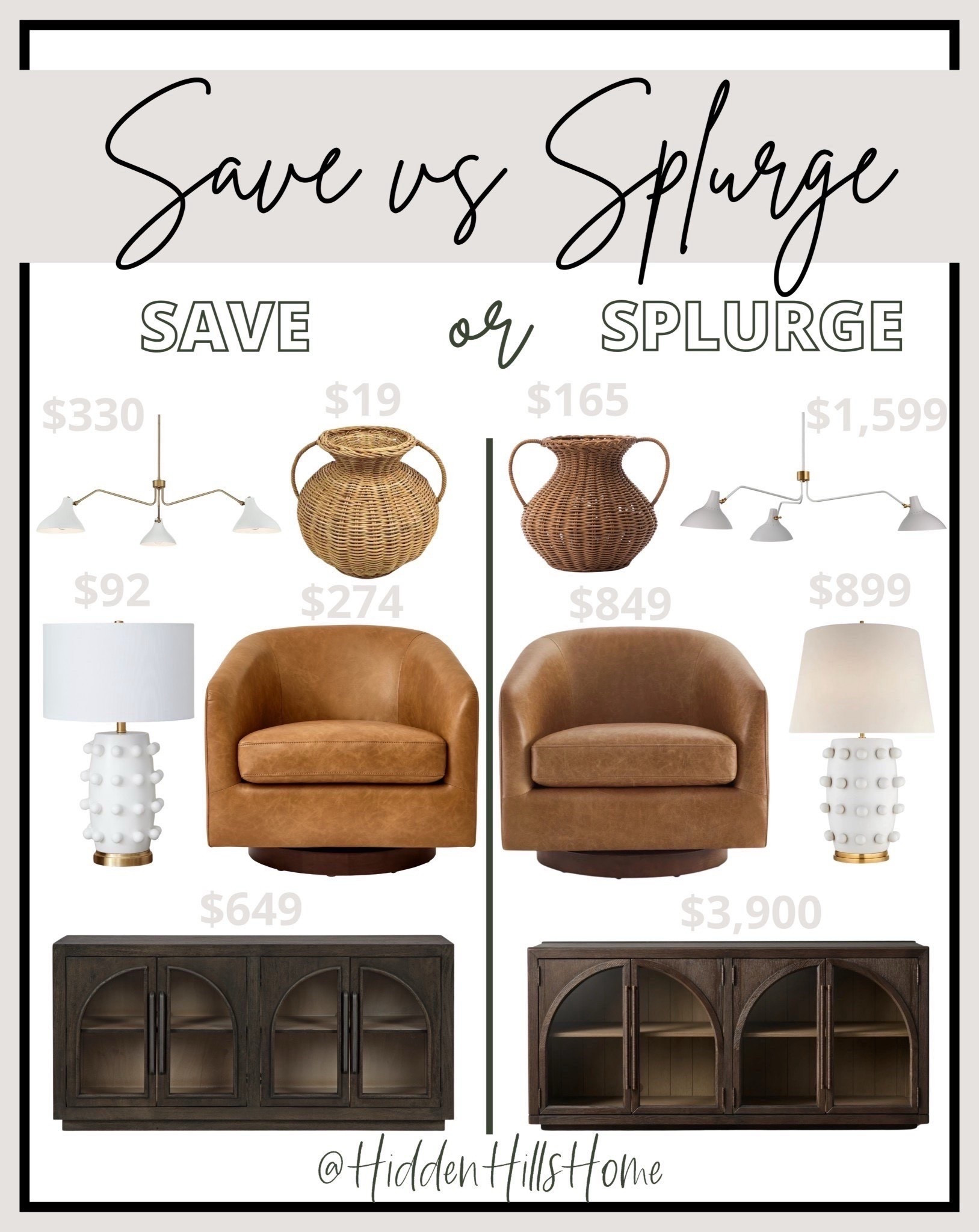 Save or splurge home decor items! Decor Dupes, McGee dupes, affordable home decor finds, looks for less, designer inspired decor #home 


#LTKHome #LTKSaleAlert #LTKSeasonal