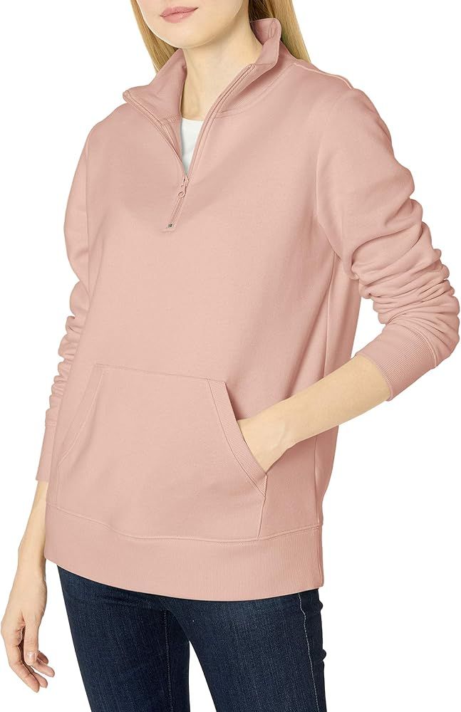 Amazon Essentials Women's Long-Sleeve Lightweight Fleece Quarter-Zip Top | Amazon (US)