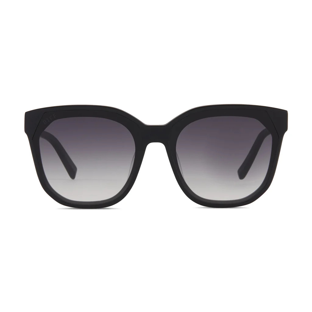 COLOR: matte black   grey gradient sharp sunglasses | DIFF Eyewear