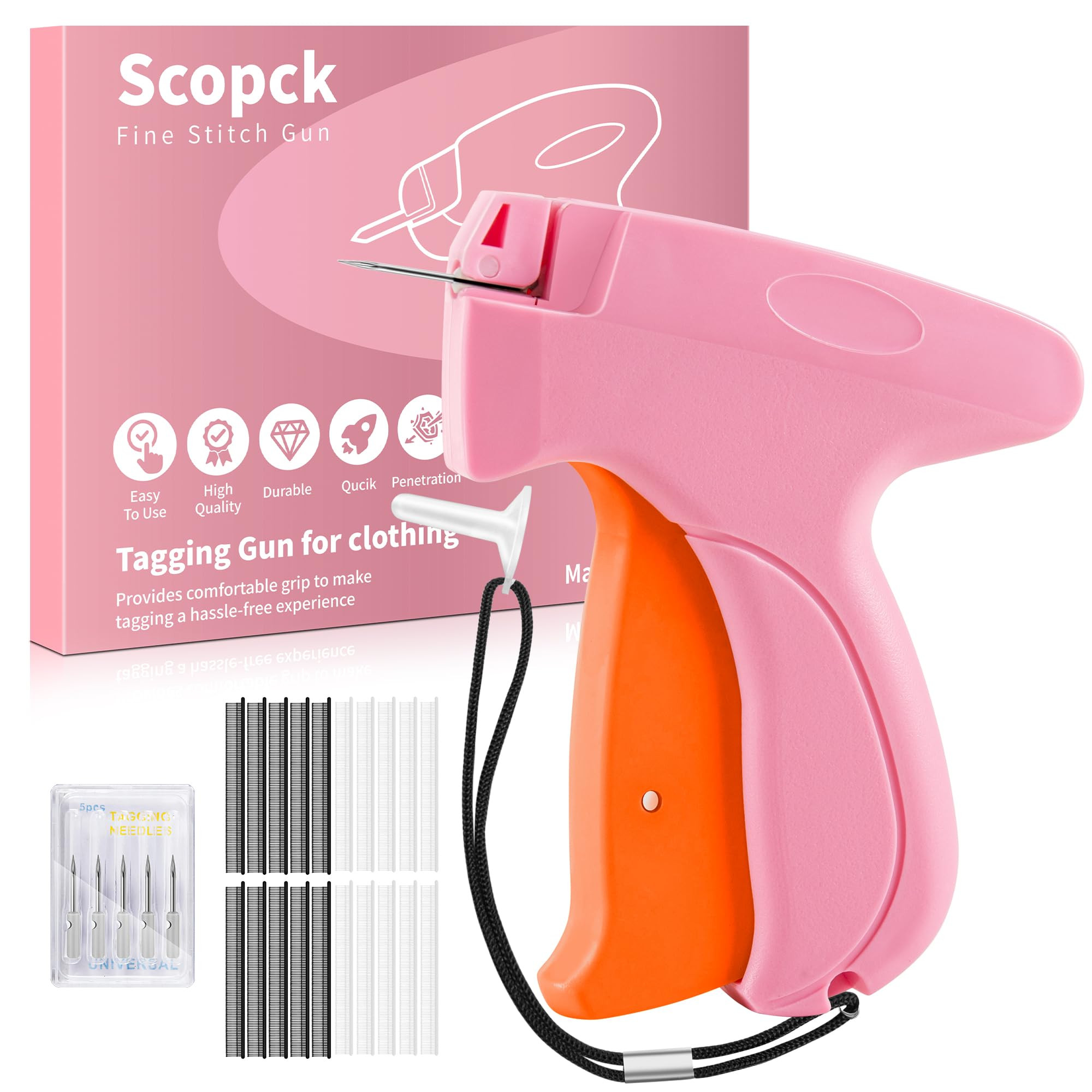 Stitch Gun for Clothes - Handheld Stitch Gun Quick Clothing Fixer - Tagging Gun - Includes 6 Need... | Amazon (US)
