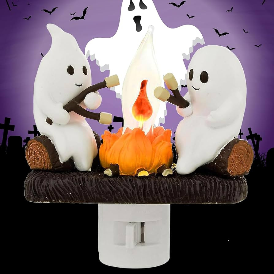 Ghost Campfire Flickering Nightlight for Halloween Indoor Decoration Spooky Ghost Fake Camp Fire ... | Amazon (US)