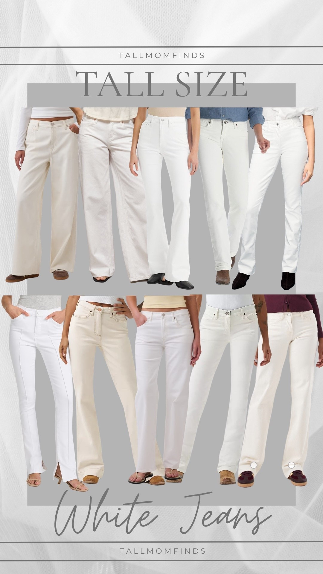 Clean, crisp, and made to fit—tall girl approved white jeans that actually hit the ankle! Effortless, elevated, and perfect for every season.

tall jeans, white denim, long inseam jeans, high rise jeans, straight leg, wide leg, tall girl fashion, spring outfits, summer outfits

#LTKWorkwear #LTKMidsize #LTKTall