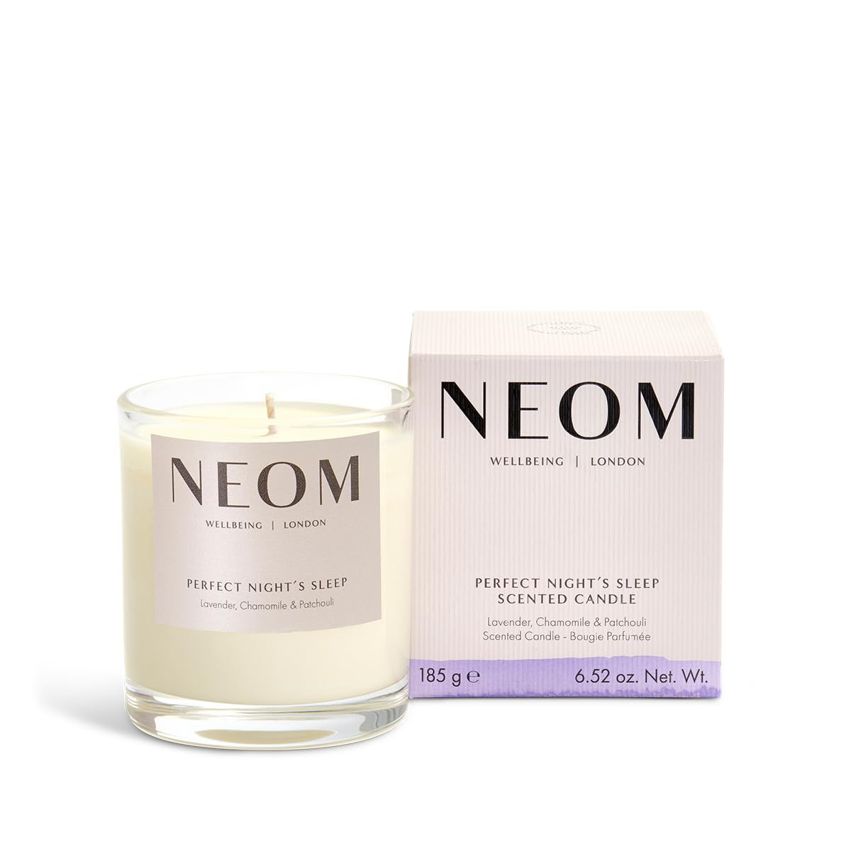 NEOM- Perfect Night's Sleep Scented Candle, 1 Wick, Lavender & Jasmine, Essential Oil Aromatherap... | Amazon (UK)