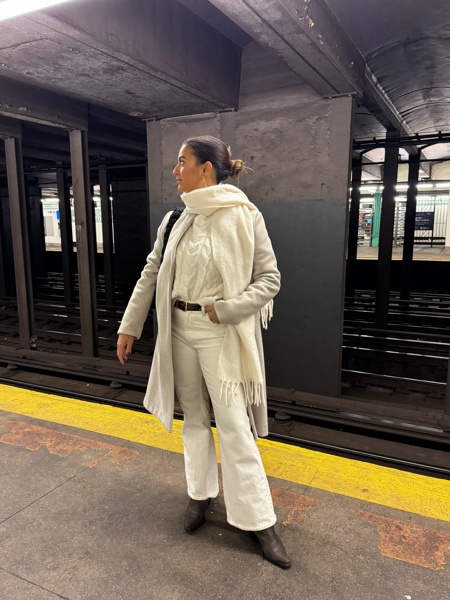 off white winter outfit with pops of brown ✨ 

#LTKworkwear #LTKMostLoved #LTKstyletip