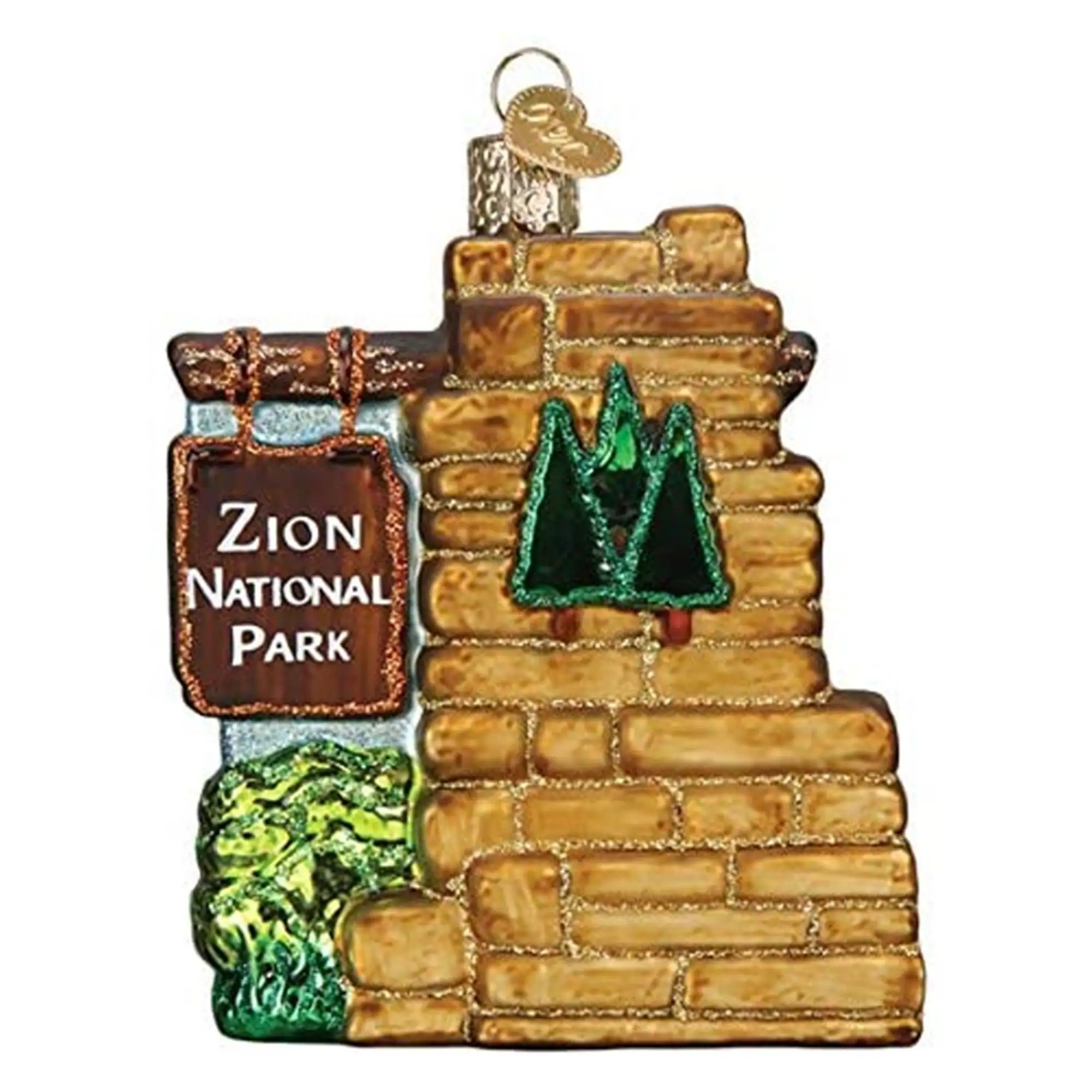 Old World Christmas Glass Blown Christmas Ornament - Zion National Park | 729343362858 | Lowe's