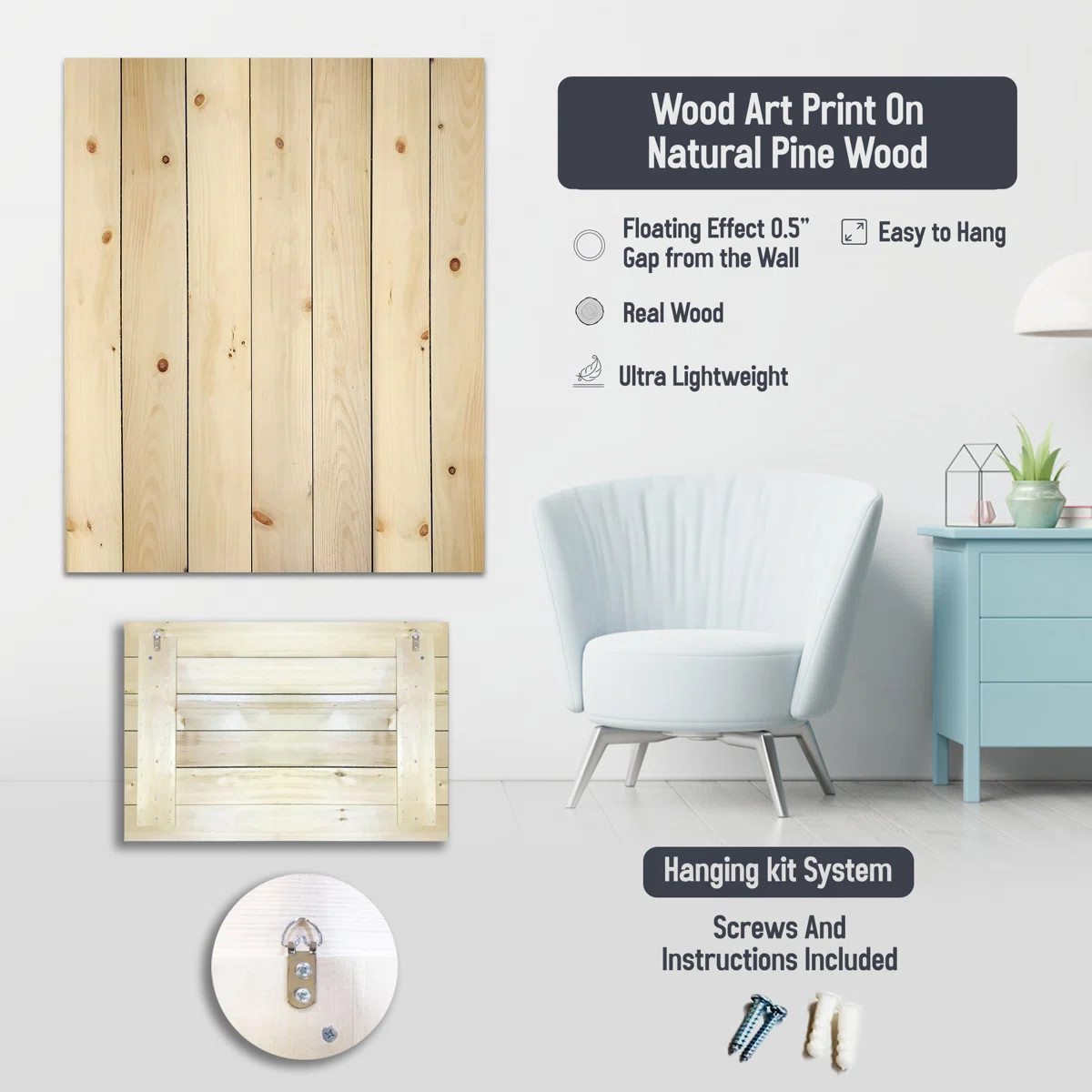 Modern Coastal Beige And Blue Beach - Coastal Ocean Wood Wall Art On Natural Pine Wood | Wayfair North America