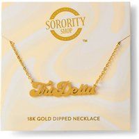Tri Delta Gold Retro Sorority Necklace | Etsy (US)