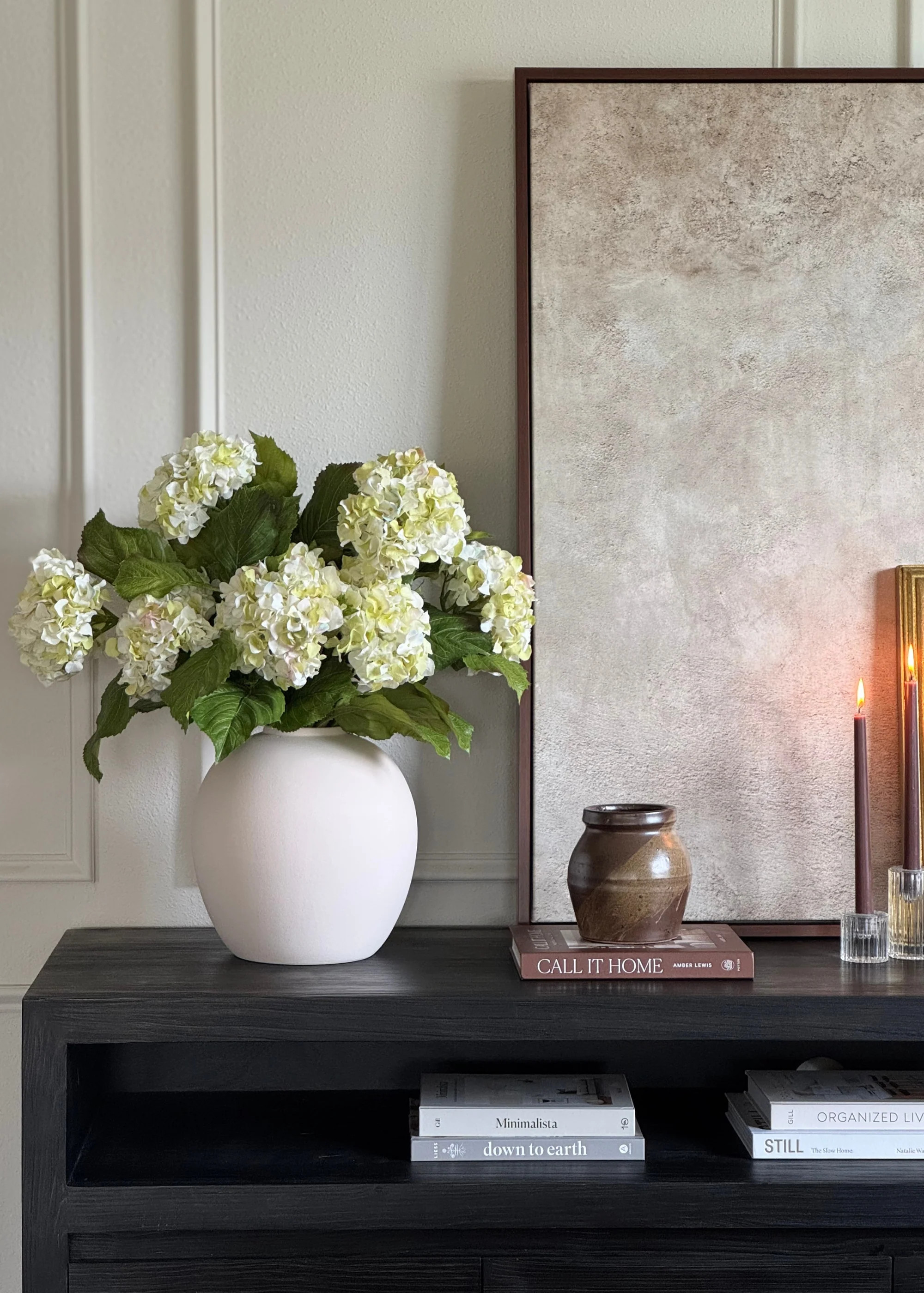 Cream Green Hydrangea Branch | Artificial Flowers at Afloral | Afloral