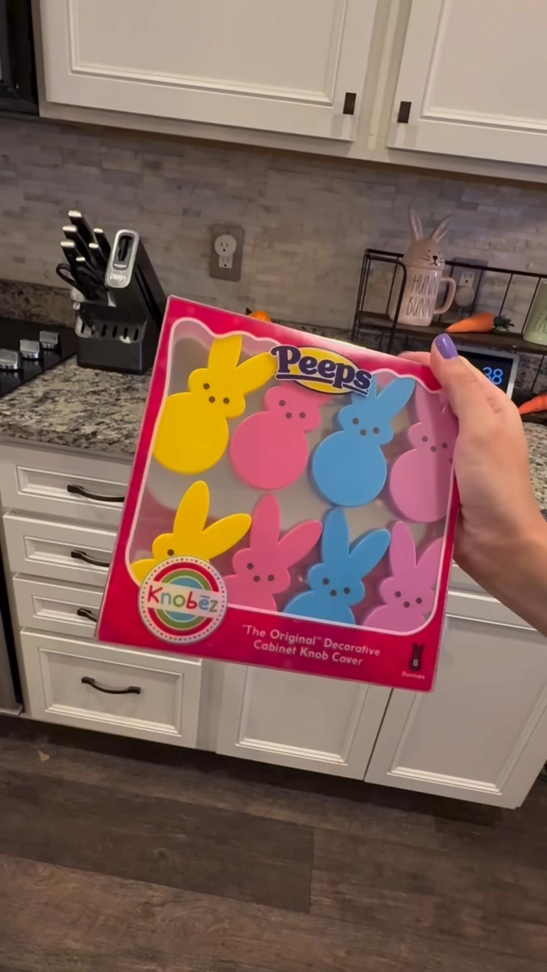 One look at these @peepsbrand cabinet knob covers and I was sold 💳 They add such a cute touch to our Easter decor! 🐣🐰💐 @knobezllc 
•
•
•
•
#easterbunny #easter #easterdecor #easterdecorations #easterdecoration #easterhomedecor #springdecor #springstyle #springhomedecor #springhome #homedecorating #kitchendecoration #eastersunday #peeps #peepsbunny #ltk #ltkhome #liketoknowithome

#LTKFamily #LTKHome #LTKSeasonal