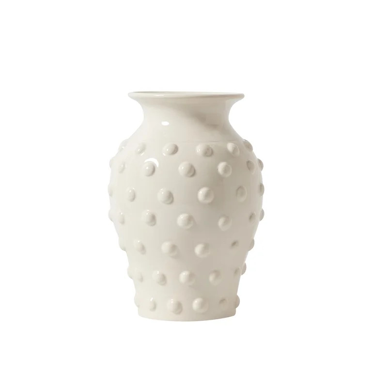 My Texas House 10" White Hobnail Ceramic Vase | Walmart (US)
