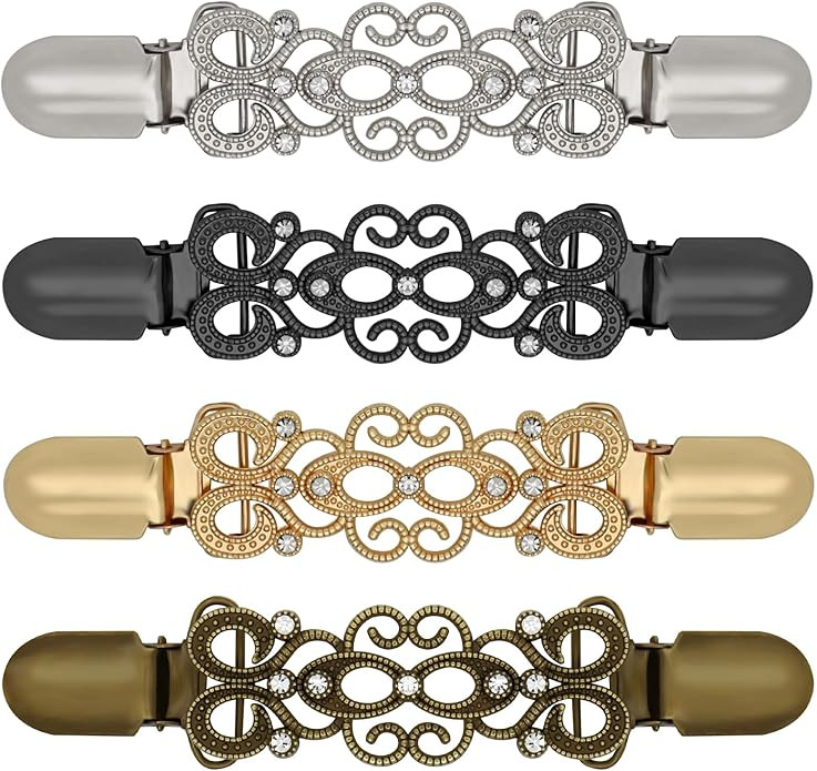 4 Pcs Cinch Clips Vintage Dress Clips Back Cinch Shawl Sweater Cardigan Collar Fit Wsist Cincher ... | Amazon (US)