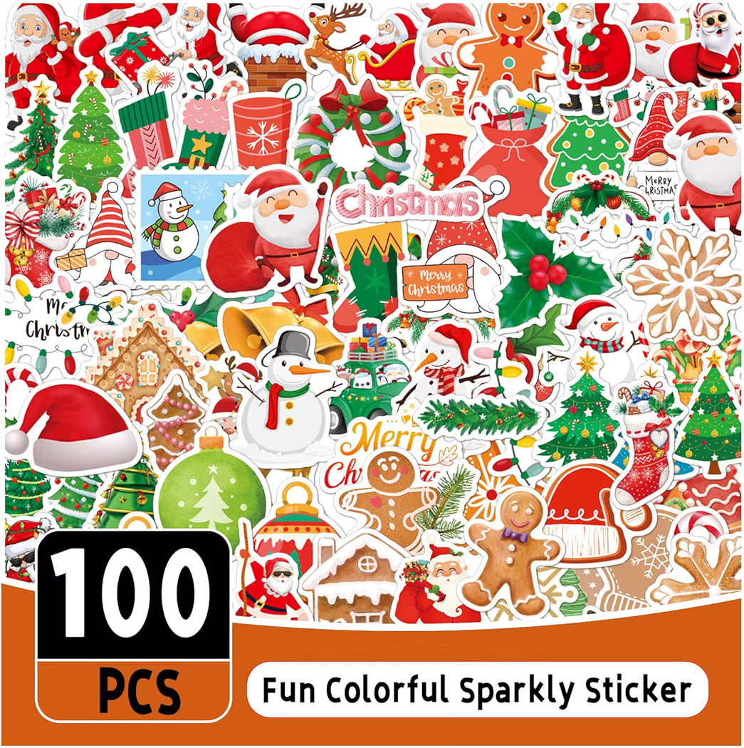 Stocking Stuffers for Kids, 100 Pcs Christmas Stickers - Christmas Decorations, Crafts Gifts Bags... | Amazon (US)