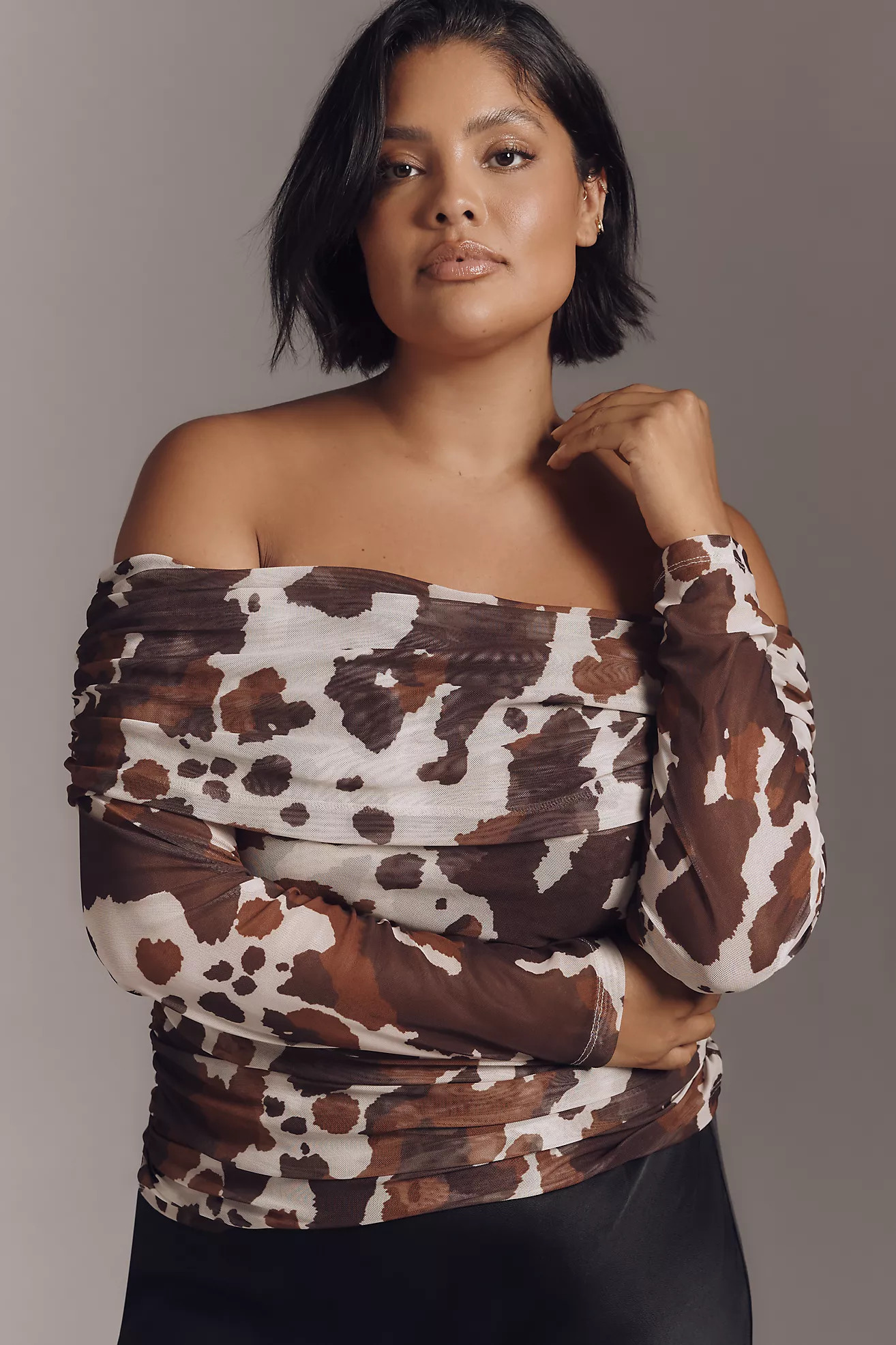 The Aleda Mesh Off-Shoulder Top by Maeve | Anthropologie (US)