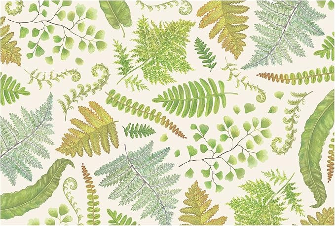 Hester and Cook Floral Paper Placemats for Dining Table - Fern Collection Disposable Placemats fo... | Amazon (US)