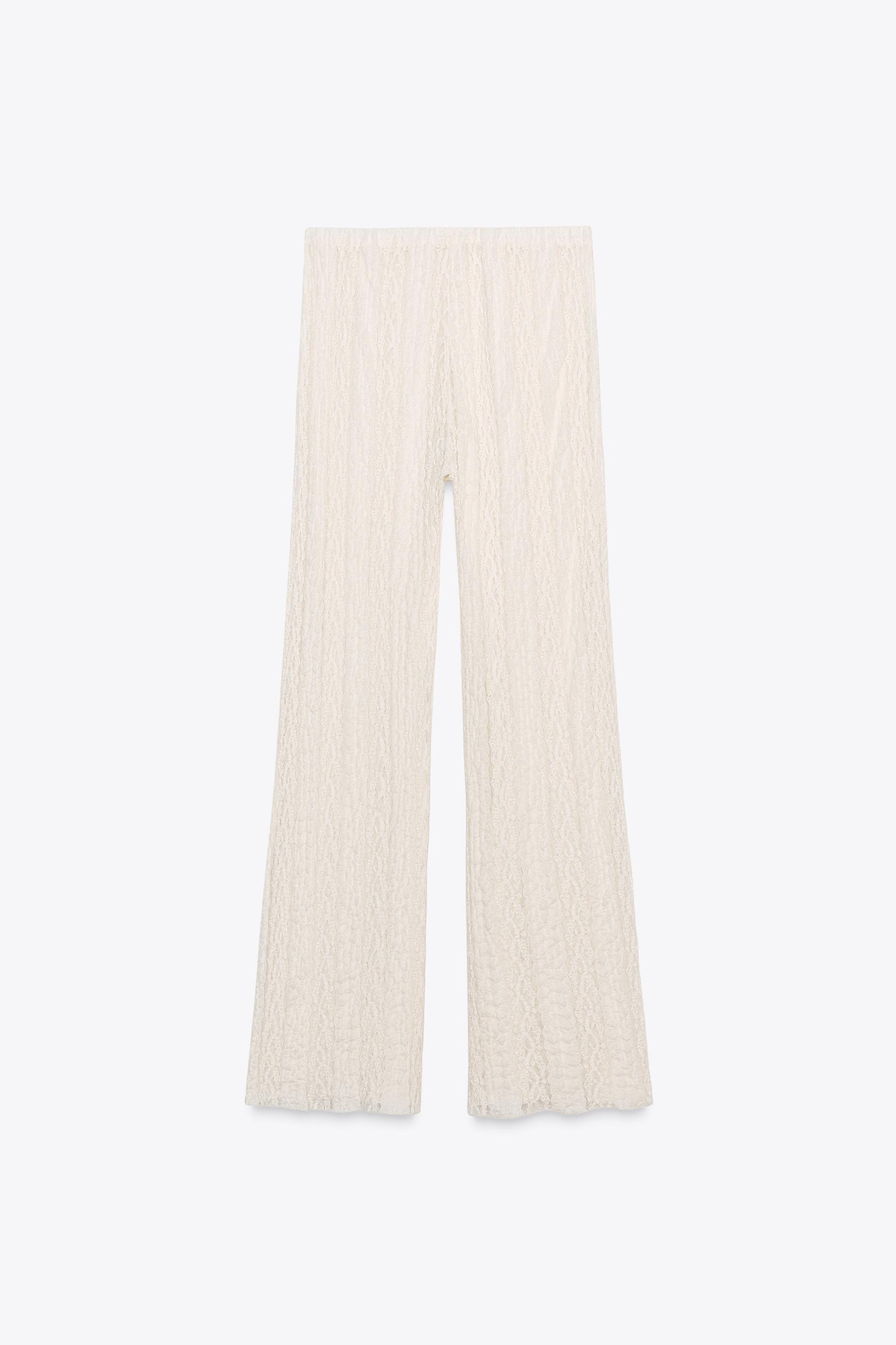 TEXTURED LACE TROUSERS | Zara UK