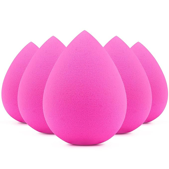 BEAKEY 5 Pcs Makeup Sponges, Latex-Free Beauty Sponge for Flawless Liquid, Cream, and Powder Appl... | Amazon (US)