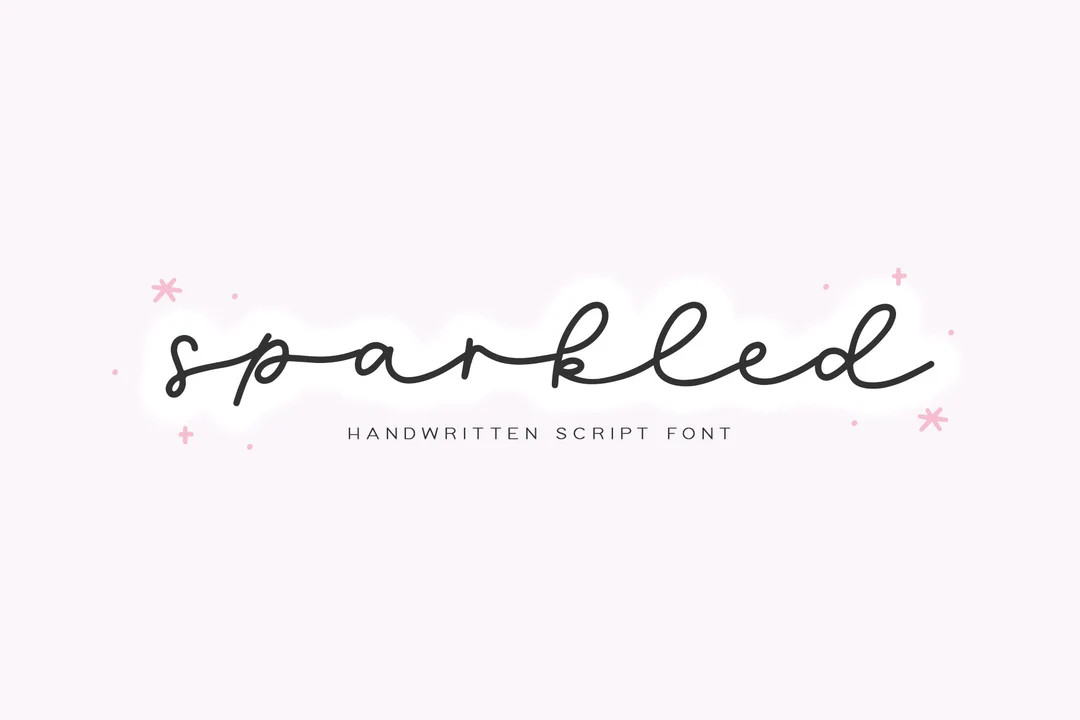 Sparkled Font - Handwritten Script Font, Cricut Fonts, Calligraphy, Cursive Font, Boho Font, Font... | Etsy (US)