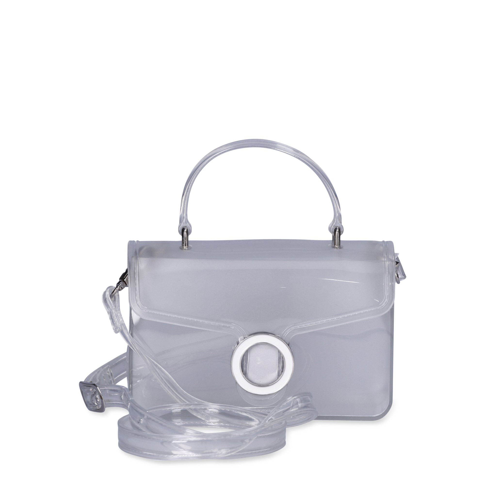 No Boundaries Women's Contemporary Jelly Flap Crossbody Bag, Clear - Walmart.com | Walmart (US)