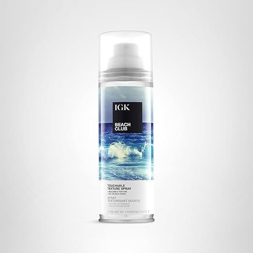 IGK BEACH CLUB Touchable Texture Spray | Hold + Volume + Lightweight | Vegan + Cruelty Free | | Amazon (US)