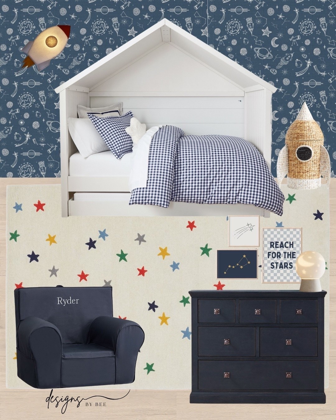 Space Nursery, Boys Room, Toddler Bedroom, Montessori Bed, House Bed, Gingham Bedding, Star Rug, Navy Dresser, Outer Space Wallpaper, Rocket Ship Decor, Kids Room Inspo, Nursery Design, Navy and White, Galaxy Theme, Kids Furniture, Playroom Decor

#LTKHome #LTKBaby #LTKKids

Comment SHOP below to receive a DM with the link to this post on my LTK ⬇ https://liketk.it/5NGN0