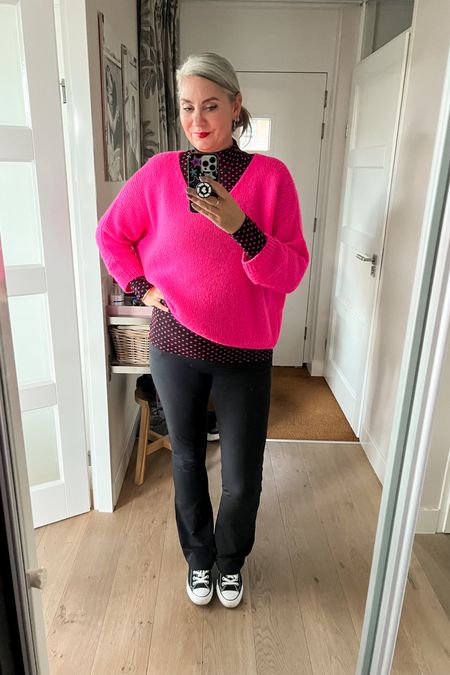 Sweater from a boutique in Granville, France. 
Mesh top - Norah (current)
Pants - Je m’appelle 
Converse All Stars



#LTKeurope #LTKmidsize #LTKover40