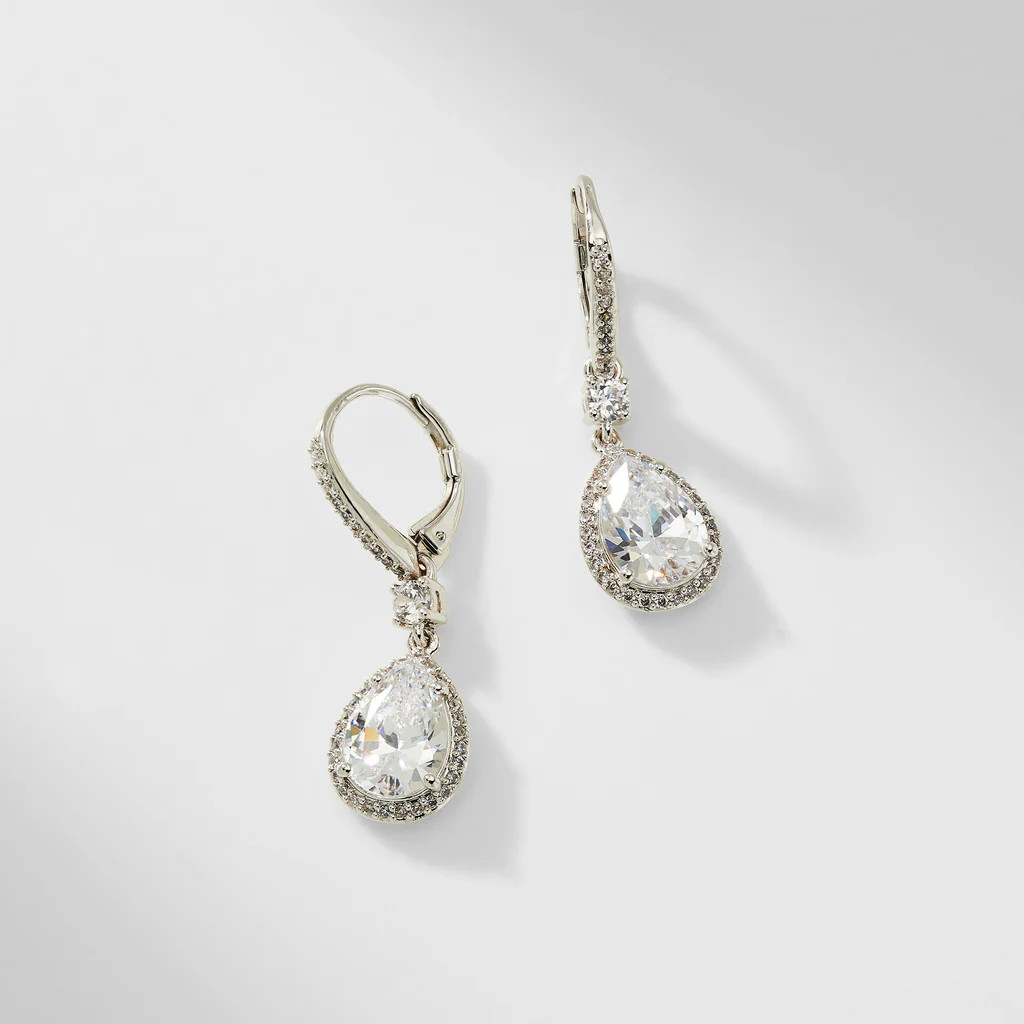 CZ PEAR DROP EARRINGS | NADRI