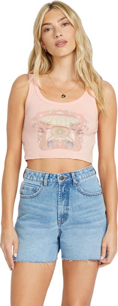 Billabong Women's Logo Print Snug Fit Tank Top | Amazon (US)