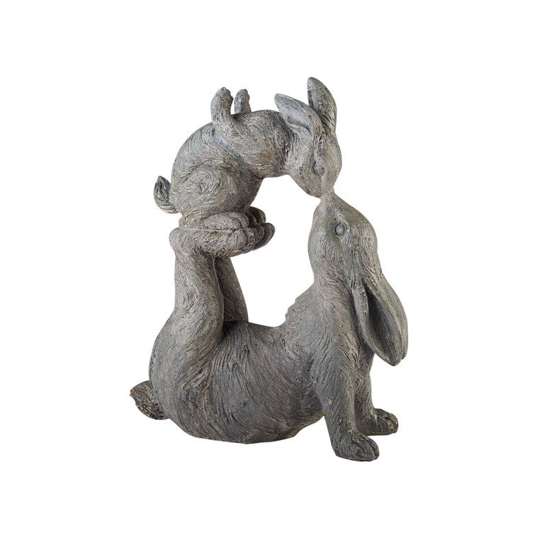 Kissing Rabbits Garden Sculpture - Parent Child Bunny Yard Decor | Walmart (US)