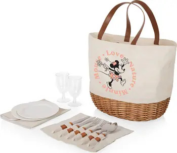 Promenade Minnie Beige Canvas Picnic Basket | Nordstrom Rack
