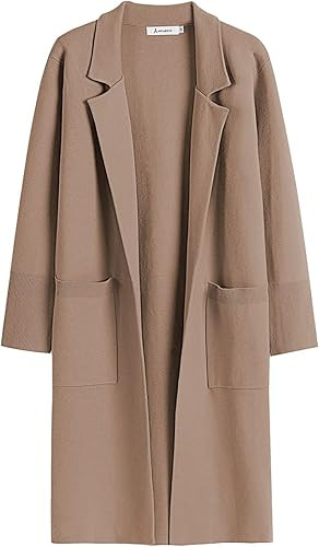 ANRABESS Women Cardigan Sweater Jackets Open Front Thick Knit Oversized Blazer Coatigan 2024 Fall... | Amazon (US)