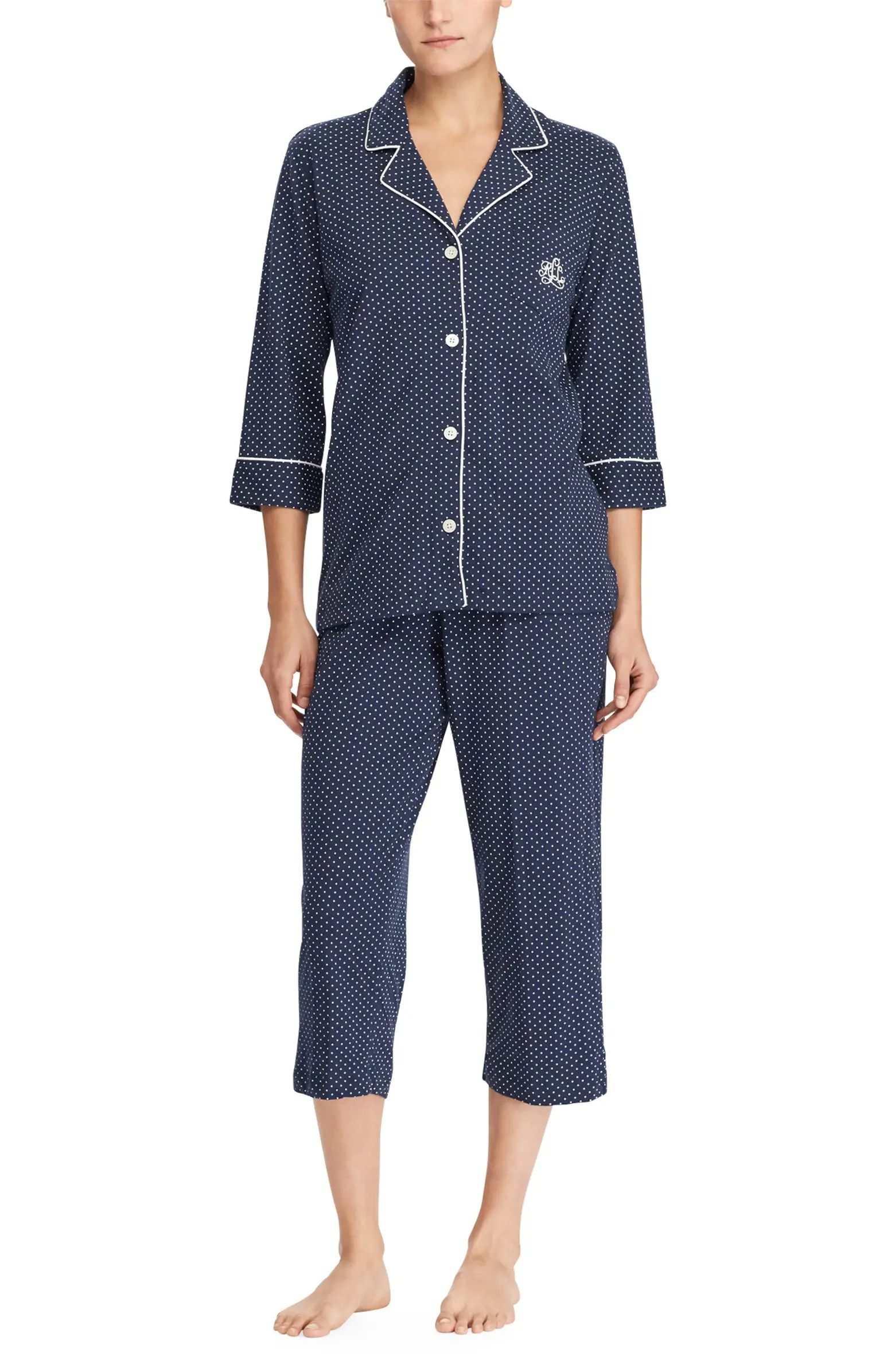 Knit Crop Cotton Pajamas | Nordstrom