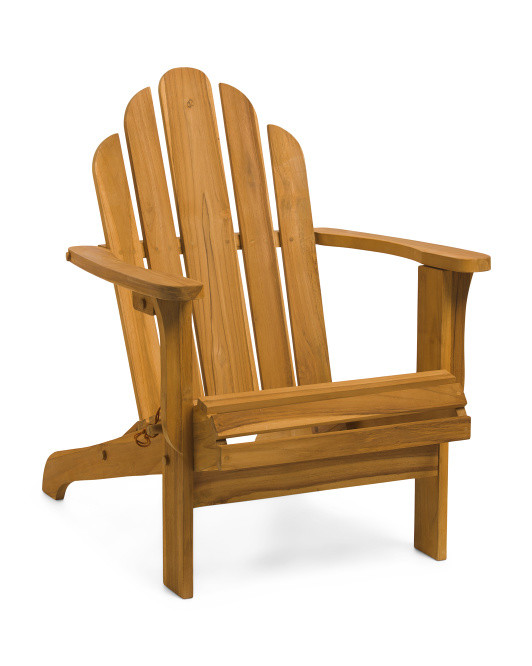 Outdoor Teak Adirondack Folding Chair | TJ Maxx