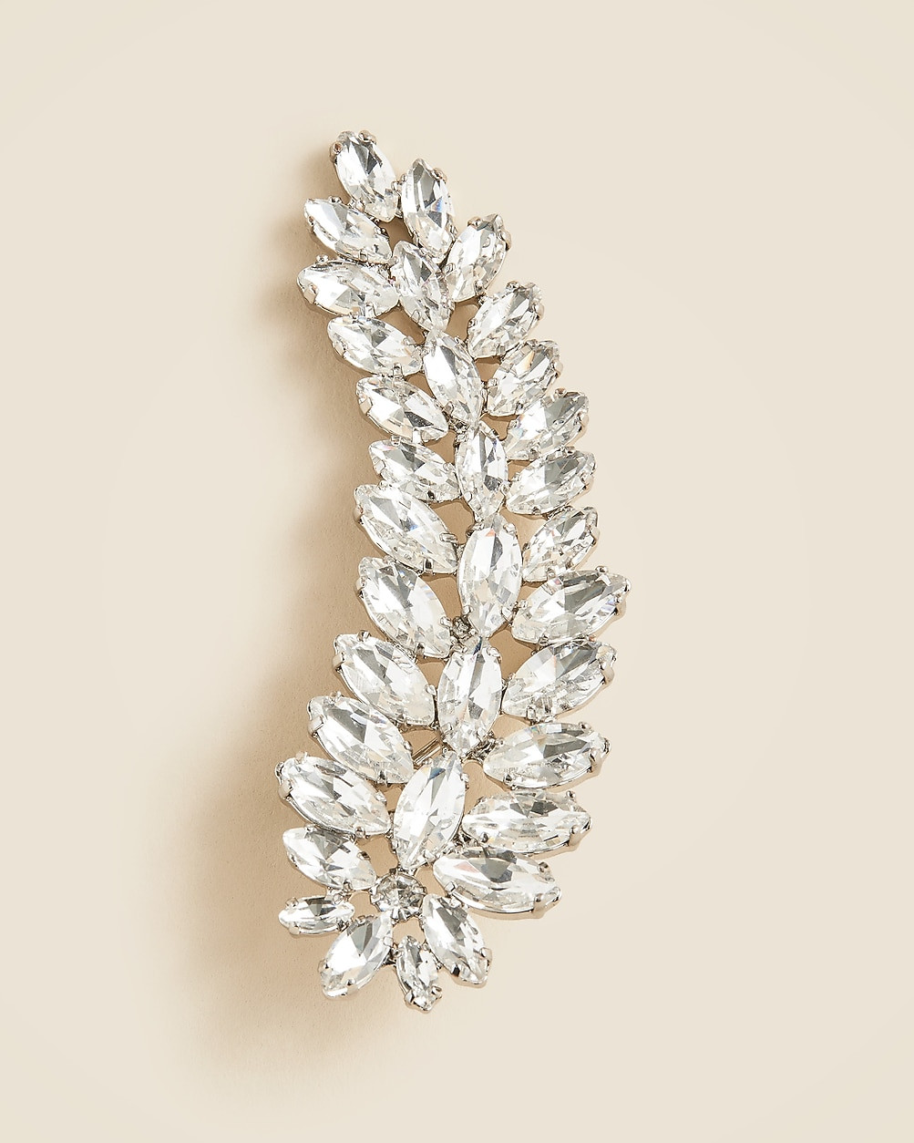 Leaf crystal brooch | J. Crew US